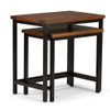 Skyler - 2 Piece Nesting Side Table - Dark Cognac Brown Skyler - 2 Piece Nesting Side Table - Dark Cognac Brown