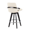 Cosmo - Contemporary Fixed Height Counter Stool With Swivel And Round Footrest (Set of 2) Cosmo - Contemporary Fixed Height Counter Stool With Swivel And Round Footrest (Set of 2)