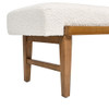 Billie - Modern Telephone Bench With Sliding Shelf - Ivory White Billie - Modern Telephone Bench With Sliding Shelf - Ivory White