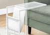 Accent Table, C - Shaped, Contemporary And Modern - White Accent Table, C - Shaped, Contemporary And Modern - White