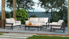 Zara - Dowel Frame Patio Coffee Table With Teak Top - Black / Natural / Teak