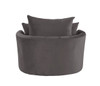 Zunyas - Velvet Accent Chair With Swivel