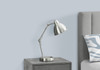 Lighting, Table Lamp, USB Port Included, Nickel Metal, Nickel Shade, Modern - Silver