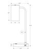 Lighting, Table Lamp, USB Port Included, Modern - Gray