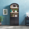 Modern 3 Shelf Open Arched Bookcase Cabinet Modern 3 Shelf Open Arched Bookcase Cabinet