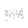 3 Pieces Dining Table Set, Small, Drop Leaf, Contemporary & Modern