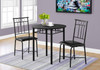 3 Pieces Dining Table Set, Small, Round, Contemporary & Modern