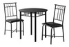 3 Pieces Dining Table Set, Small, Round, Contemporary & Modern 3 Pieces Dining Table Set, Small, Round, Contemporary & Modern