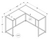 Corner Accent Console Table For Entryway, Unique L-Shaped Design