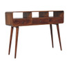 Triple Curved Console Table - Brown