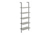 Bookshelf, Bookcase, Etagere, Ladder, 5 Tier, For Office, Marble Look Contemporary & Modern