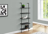 Bookshelf, Bookcase, Etagere, Ladder, 5 Tier, For Office, Marble Look Contemporary & Modern