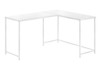 Computer Desk, Home Office, Corner, L Shape, Laptop, Marble Look Contemporary & Modern
