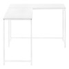 Computer Desk, Home Office, Corner, L Shape, Laptop, Marble Look Contemporary & Modern