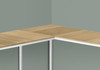 Computer Desk, Home Office, Corner, L Shape, Laptop, Marble Look Contemporary & Modern