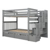Bunk Bed With Shelves And 6 Storage Drawers