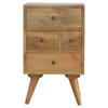 Nordic Style 4 Drawer Multi Nightstand - Oak Nordic Style 4 Drawer Multi Nightstand - Oak