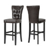 Bar Stools, Upholstered Barstools Armless (Set of 2) - Brown