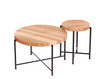 Coffee And End Table Set Waterproof Cover, Distressed Cylindrical Design, Legs Classic Rustic Charm (Set of 2)
