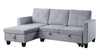 Nova - Velvet Reversible Sleeper Sectional Sofa With Storage Chaise Nova - Velvet Reversible Sleeper Sectional Sofa With Storage Chaise