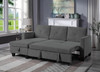 Nova - Velvet Reversible Sleeper Sectional Sofa With Storage Chaise Nova - Velvet Reversible Sleeper Sectional Sofa With Storage Chaise