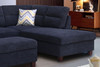 Diego - Fabric Sectional Sofa With Right Facing Chaise, Storage Ottoman, And 2 Accent Pillows
