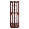 6 Shelf Corner Curio Display Cabinet With Lights, Mirrors And Adjustable Shelves (E26 Light Bulb Not Included)
