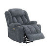 Omarion - Chenille Power Motion Recliner With Lift Heating Massage Function - Blue
