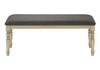 Bench, Rectangular, Upholstered, Transitional - Gray