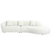 Elijah - Japandi Curvy Sectional Sofa - Beige