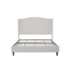 Minimalist Designs Upholstered Wingback Bed With Tall Headboard