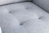 Victoria - Linen Fabric Loveseat With Metal Legs, Side Pockets, And Pillows