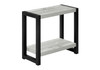 Accent Side Table, Narrow, Small, 2 Tier, Contemporary And Modern
