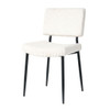 Modern Upholstered Dining Chair With Metal Legs