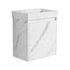 Modern Bathroom Vanity With Ceramic Basin, Wall Mounted Floating Sink Combo, Storage Cabinet