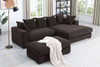 Duke - 4 Piece Upholstered Sectional - Dark Brown Duke - 4 Piece Upholstered Sectional - Dark Brown