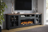 Essex - Fireplace TV Stand Console For TVs Up To 100" - Black, Whiskey