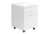 File Cabinet, Rolling Mobile, Storage Drawers, Printer Stand, Office, Work, Glossy Contemporary, Modern - White File Cabinet, Rolling Mobile, Storage Drawers, Printer Stand, Office, Work, Glossy Contemporary, Modern - White