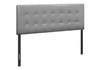 Queen Size, Bed Headboard Only, Upholstered, Durable Construction Transitional - Gray Queen Size, Bed Headboard Only, Upholstered, Durable Construction Transitional - Gray