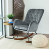 Hannah - Mid-Century Modern Rocking Chair - Gray Hannah - Mid-Century Modern Rocking Chair - Gray