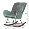Hannah - Mid-Century Modern Rocking Chair - Gray Hannah - Mid-Century Modern Rocking Chair - Gray