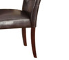 Britney - Synthetic Leather Side Chair (Set of 2) - Brown / Walnut