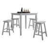Gaucho - 5 Pieces Pack Counter Height Table Set - White Gaucho - 5 Pieces Pack Counter Height Table Set - White