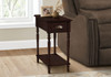Accent Side Table, 2 Tier, Storage Drawer, Stylish Traditional Design