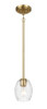 Vista - Single Pendant Chain Hanging Light - Clear / Gold