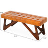 Mia - Bench With Buttons - Brown / Rustic Mia - Bench With Buttons - Brown / Rustic
