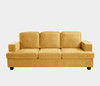 Modern Sofa, Comfortable 3 Seater Couch With Deep Seating, Loose Back Cushions, Wide Arms