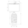 Lighting, Table Lamp, Resin, Modern - Gray / Cream