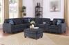 Gina - Sectional Sofa With Ottoman - Black