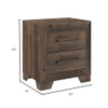 Plinz - 2 Drawer Nightstand - Brown